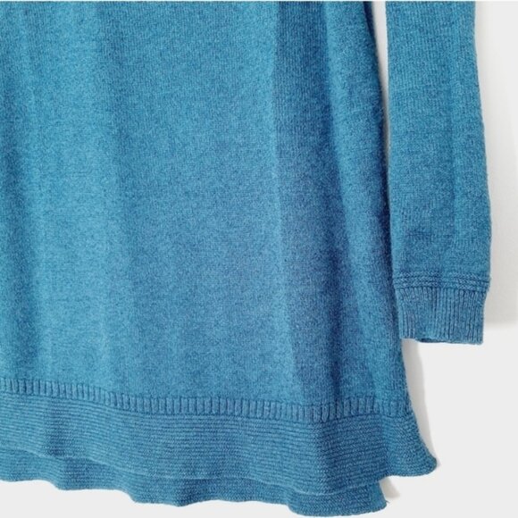 OLD NAVY Marled Sweater Knit Top High Low Hem 3/4 Sleeve Blue Sz S - Picture 6 of 13